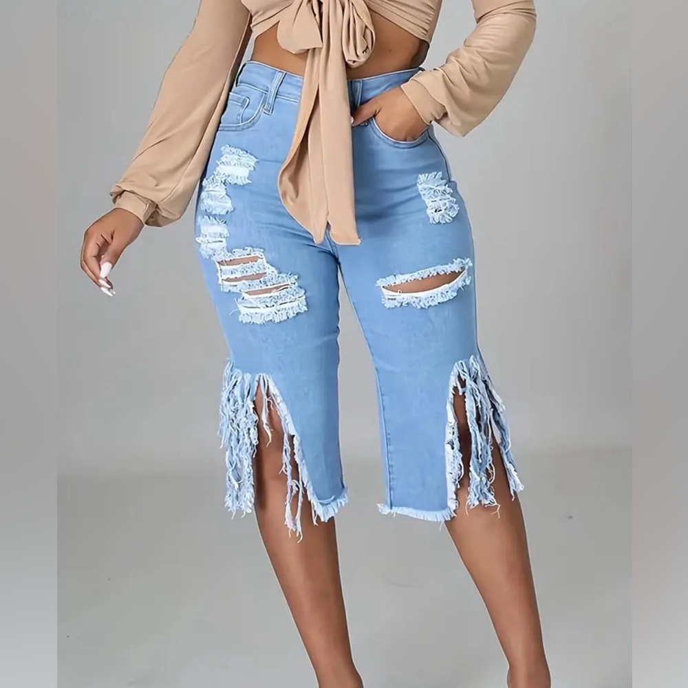 Plus Size Capri Jeans